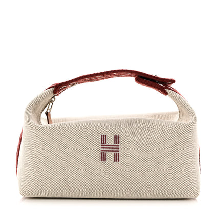 Hermes Canvas Small Bride-A-Brac Natural Rouge H 1 of 7