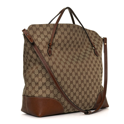 Gucci Monogram Large Bree Foldover Tote Beige Tabacco 3 of 15