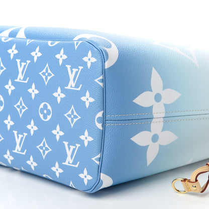Louis Vuitton Monogram Giant By The Pool Neverfull MM Blue 7 of 9