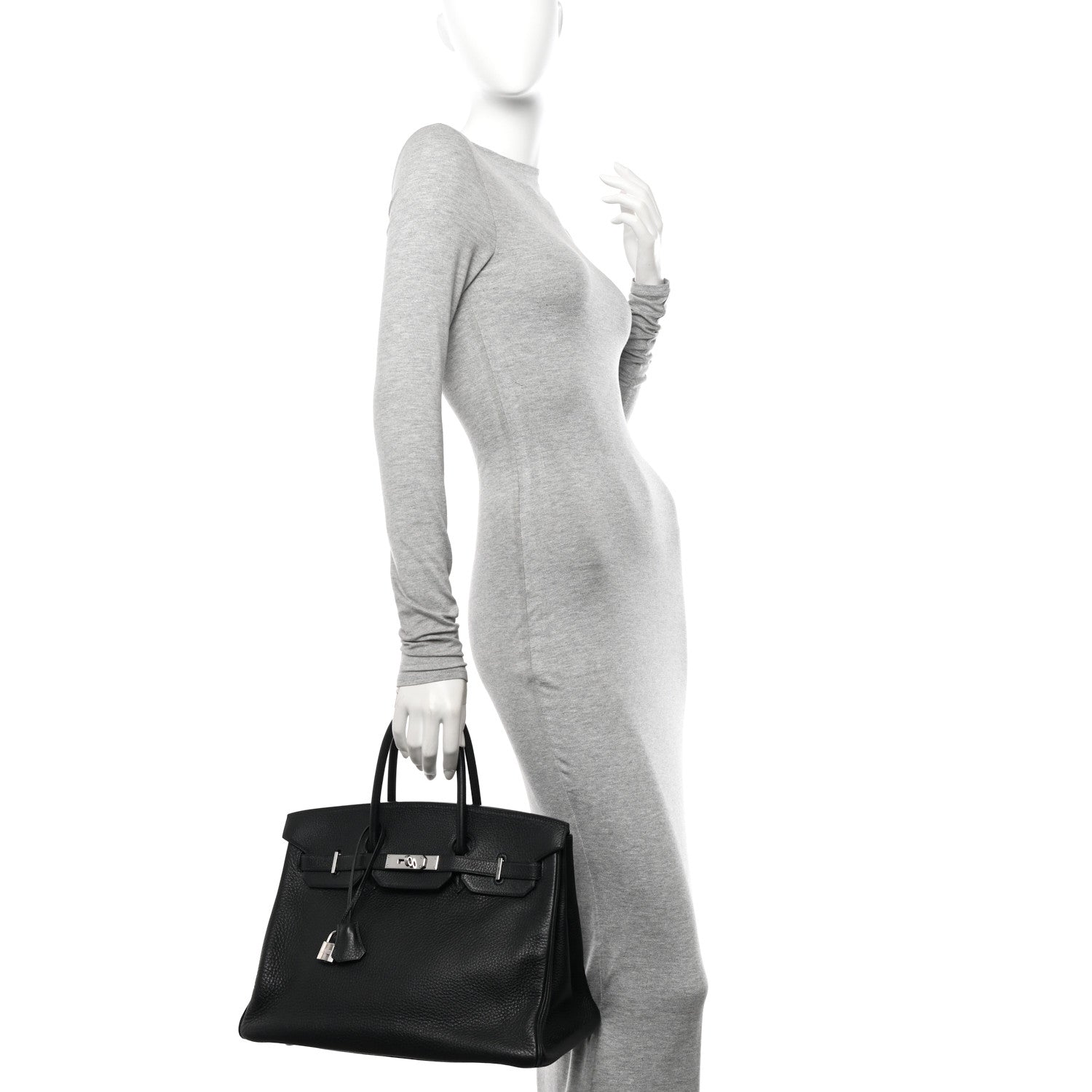 Hermes Taurillon Clemence Birkin 35 Black 2 of 12