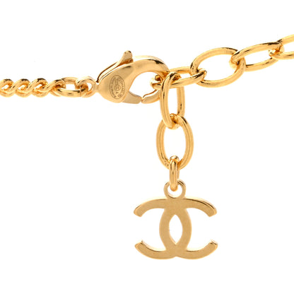 Chanel Crystal Pearl CC Africa Pendant Necklace Gold White 4 of 4