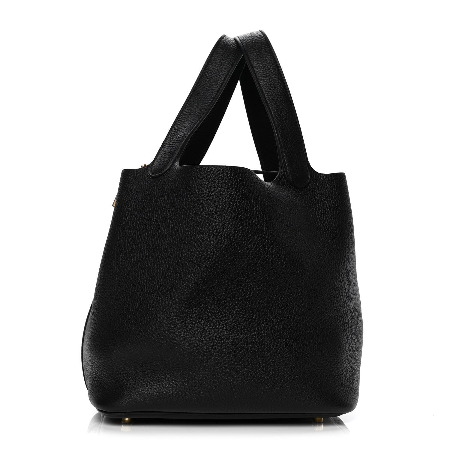 Hermes Taurillon Clemence Picotin Lock 22 MM Black 1 of 7