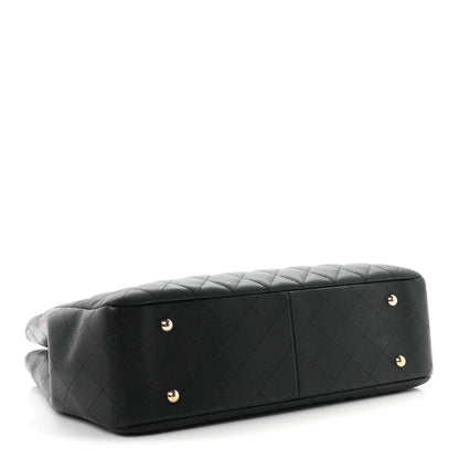 Chanel Caviar Quilted Small Shopping Tote Black 3 of 9