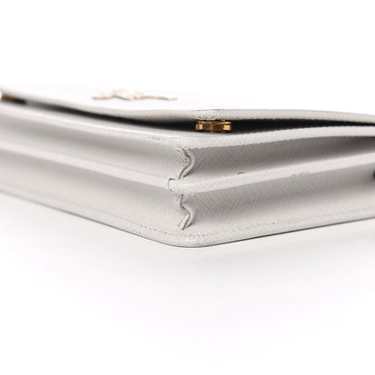 Prada Saffiano Lux Chain Wallet White 9 of 11