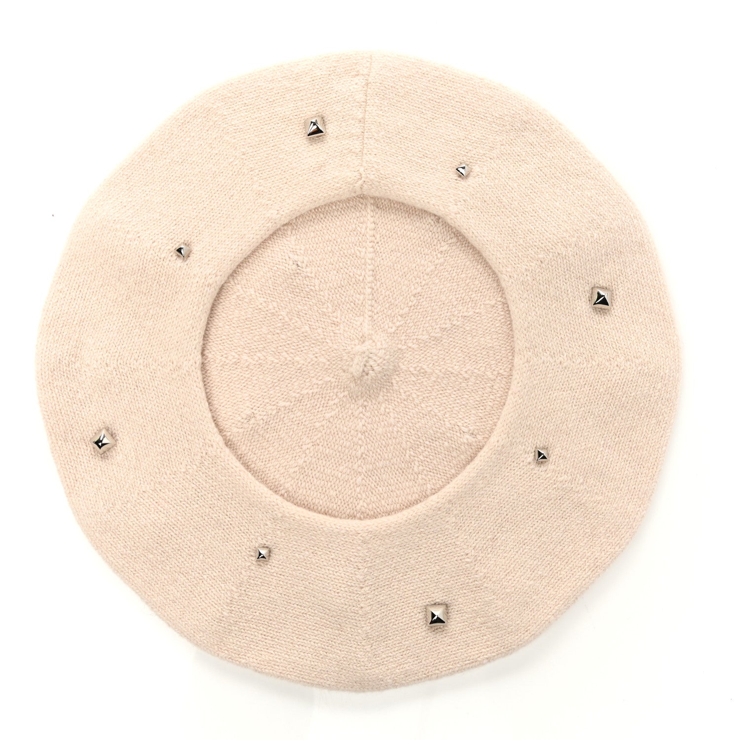 Hermes Cashmere Medor Studded Darling Beret S White 3 of 4