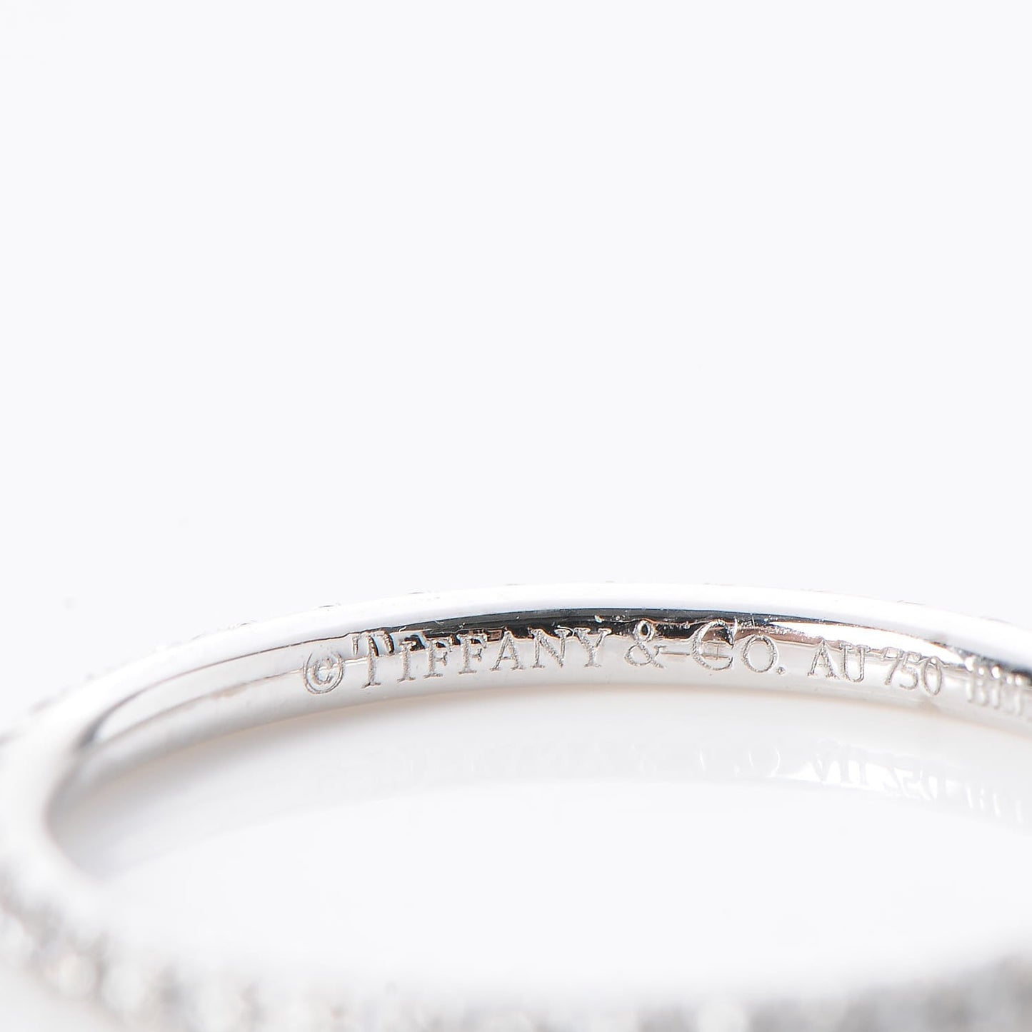 18K White Gold Diamond Metro Ring 48 4.5