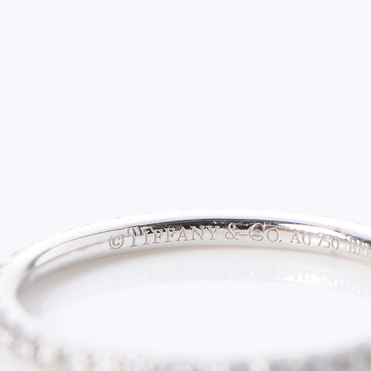 Tiffany 18K White Gold Diamond Metro Ring 48 4.5 5 of 7
