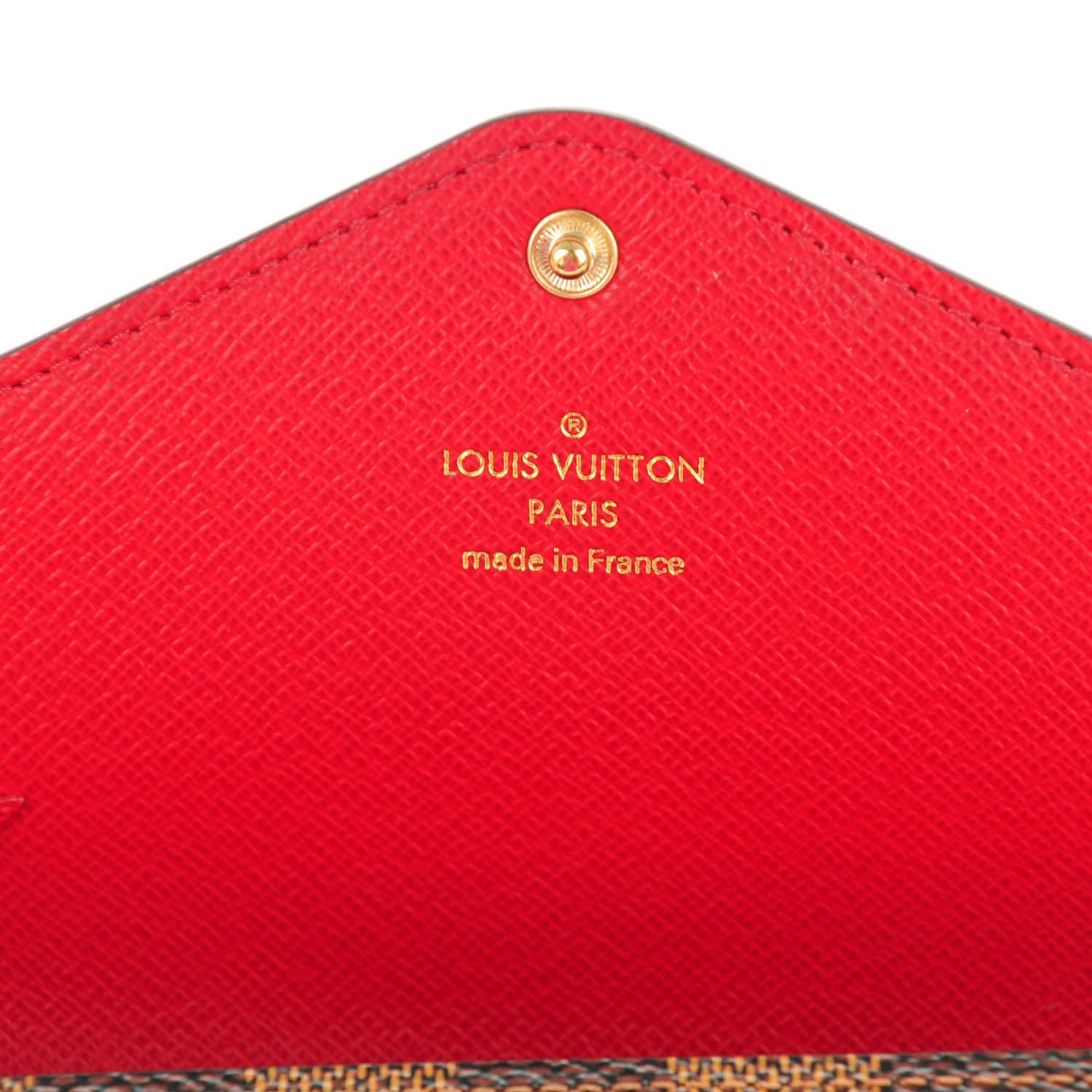 Louis Vuitton Damier Ebene Josephine Wallet Red 6 of 7