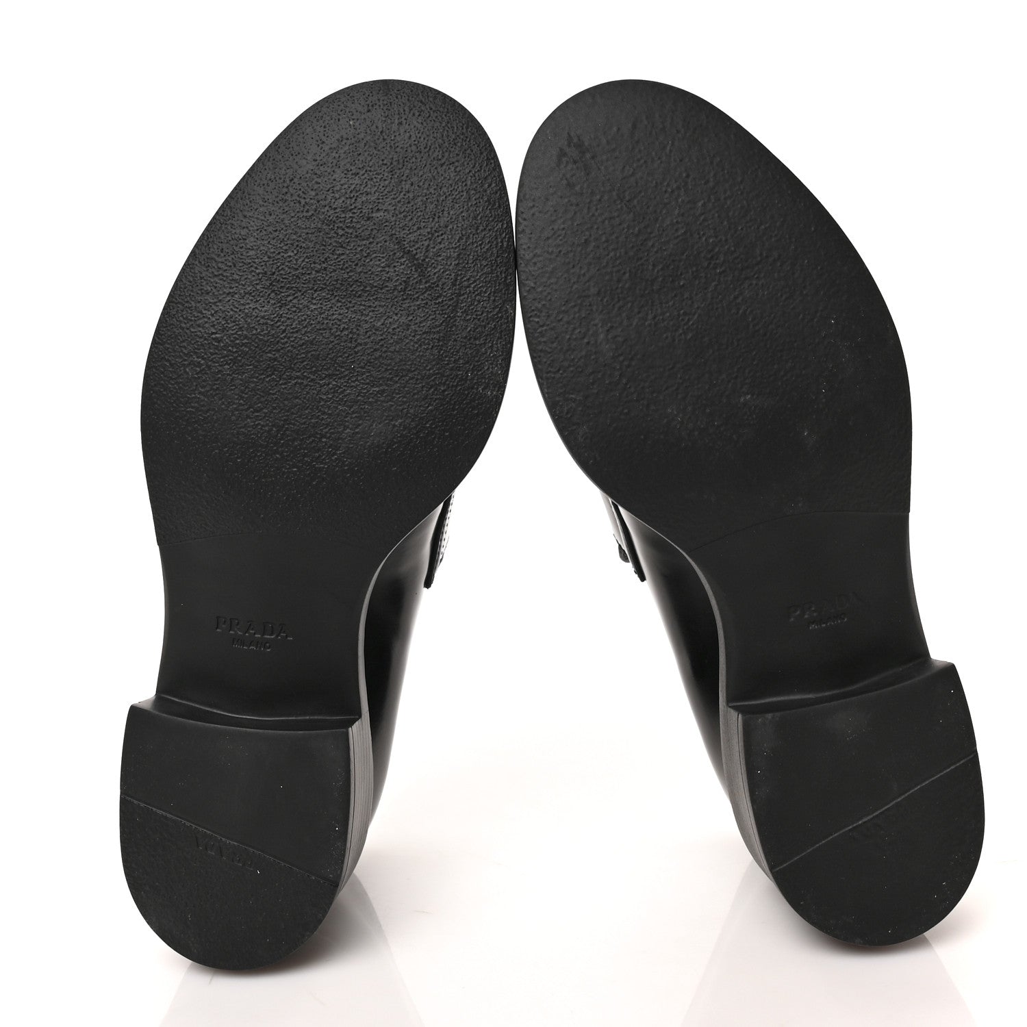 Prada Spazzolato Metal Triangle Logo 50mm Loafers 38 Black 5 of 7