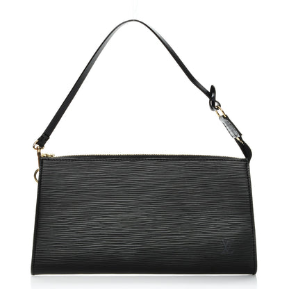 Louis Vuitton Epi Pochette Accessories 24 Black 1 of 9