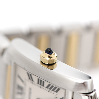 Cartier Stainless Steel 18K Yellow Gold 20mm Tank Francaise Quartz Watch 7 of 10