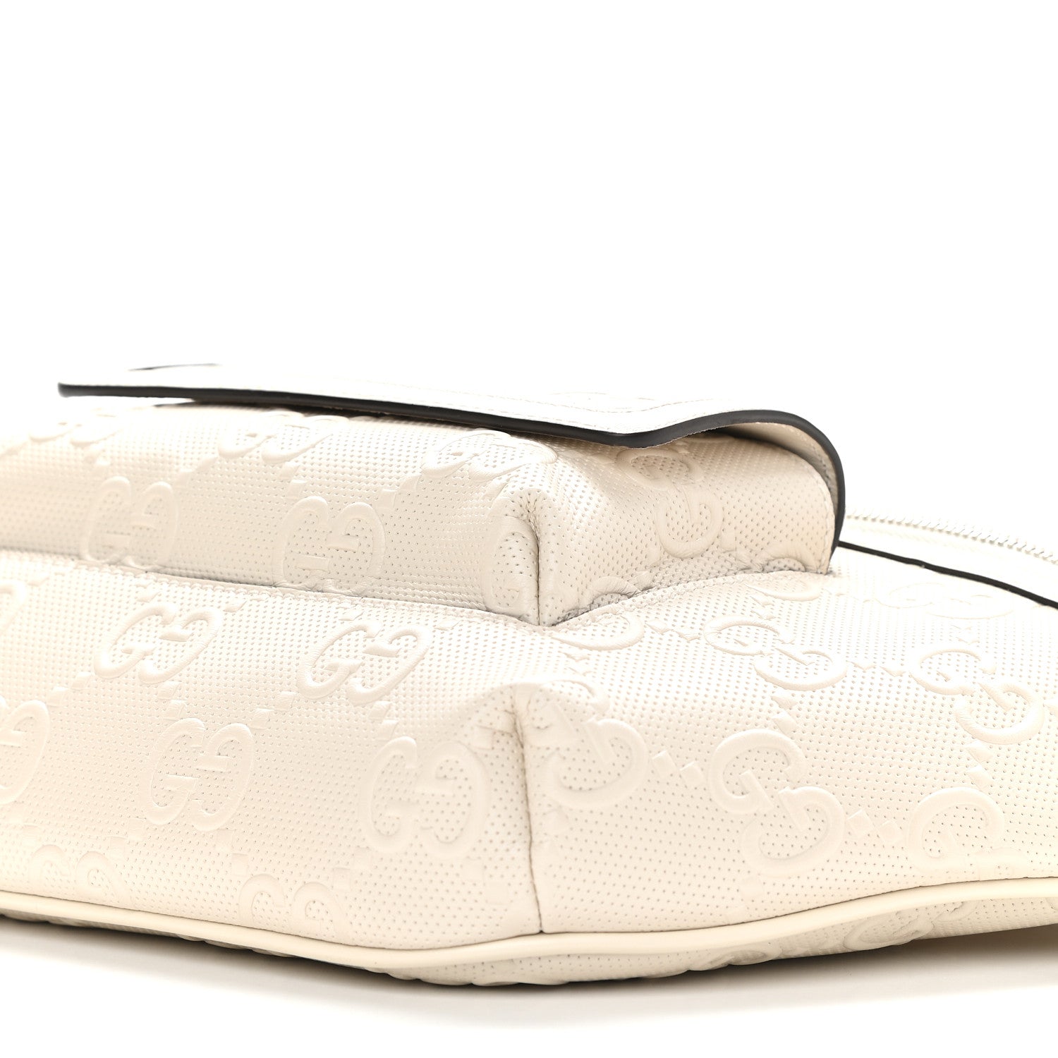 Gucci Calfskin GG Tennis Embossed Pocket Belt Bag Mystic White 9 of 9