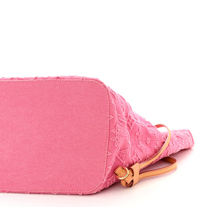 Louis Vuitton Monogram Denim Neverfull MM Rose 9 of 9