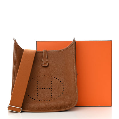 Hermes Taurillon Clemence Evelyne III PM Gold 12 of 12