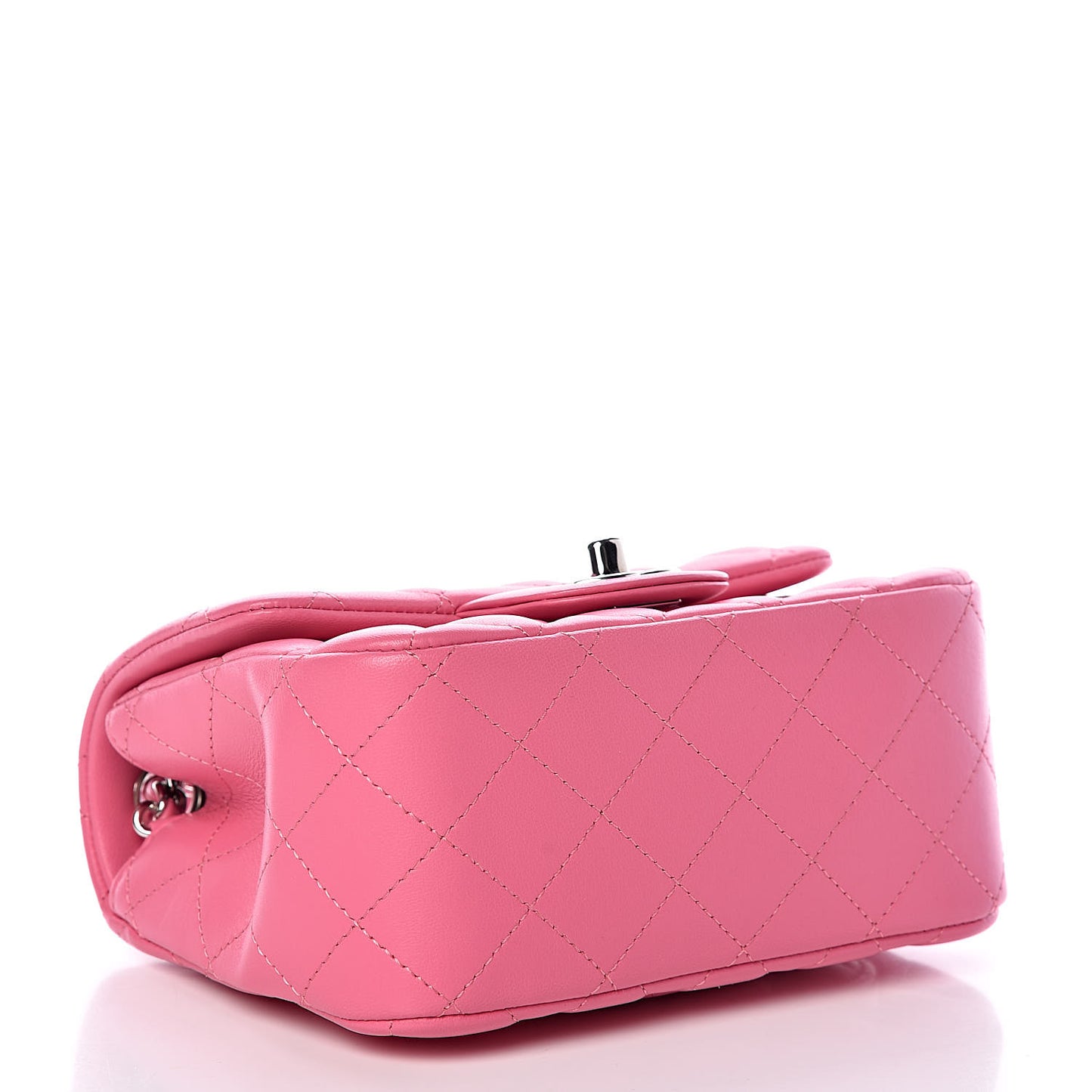 Lambskin Quilted Mini Square Flap Pink