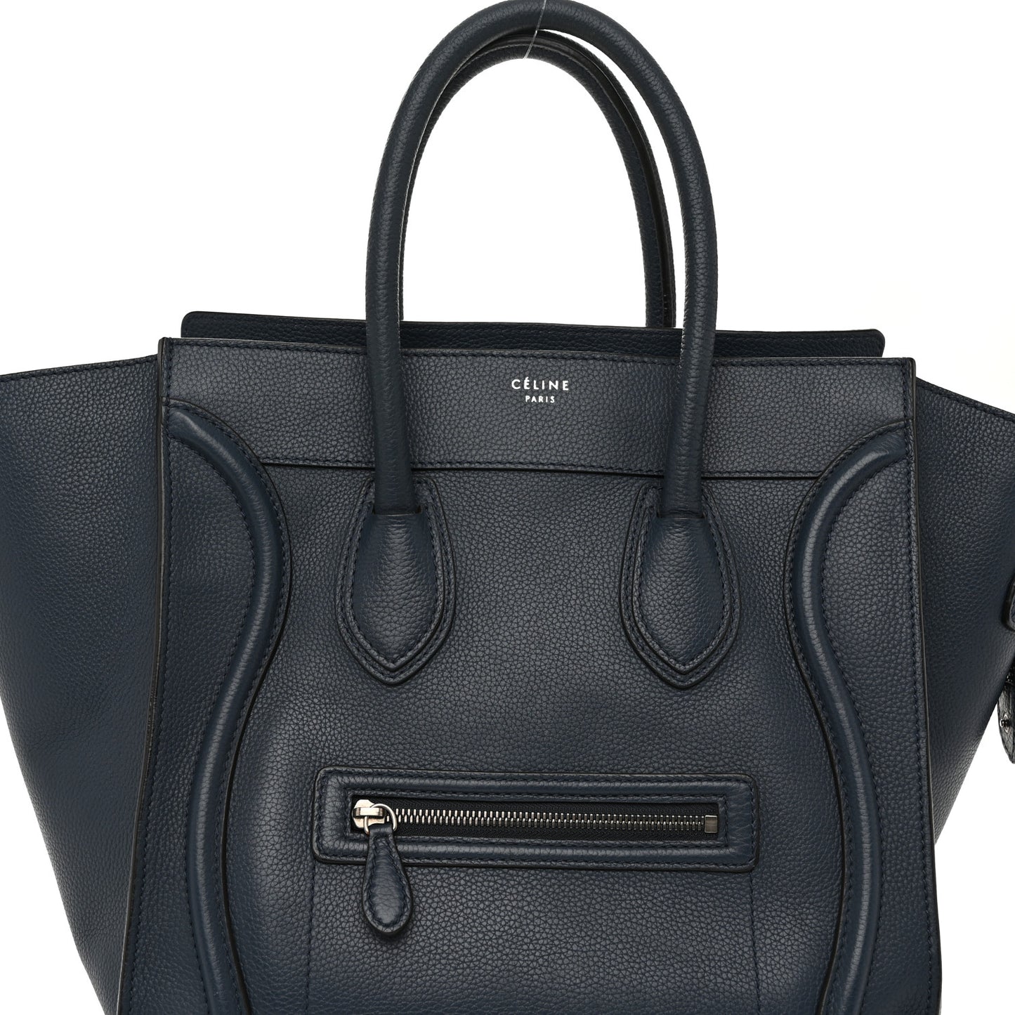 Drummed Calfskin Mini Luggage Blue