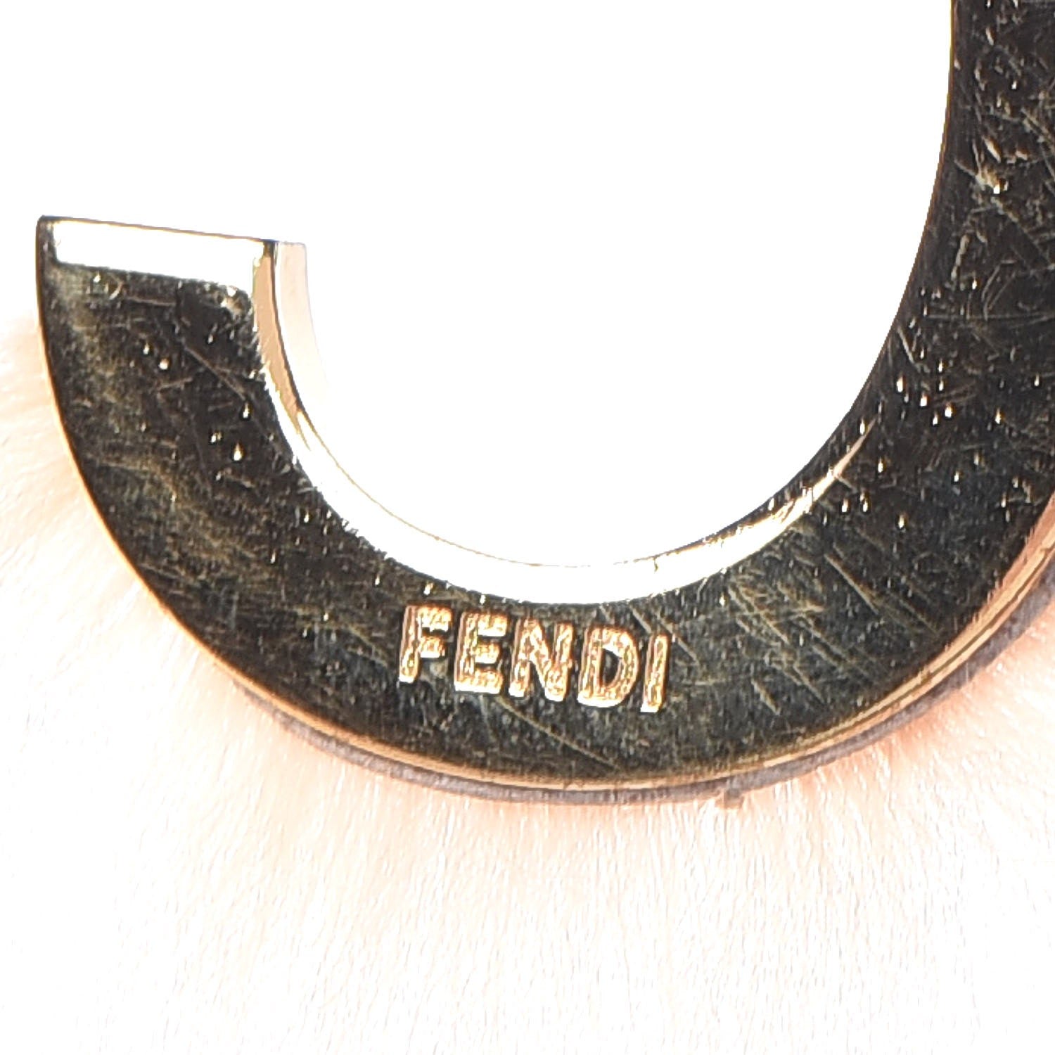 Fendi Mink Fur C ABClick Bag Charm Light Pink 3 of 6