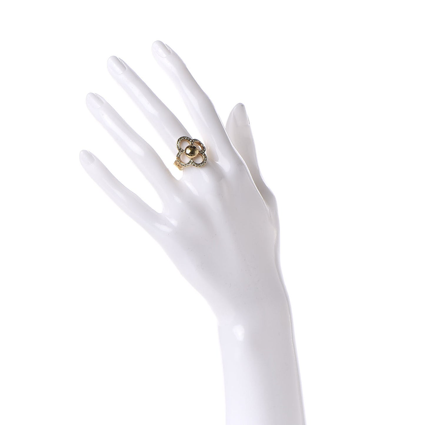 Strass Encrusted Flower Power Ring M