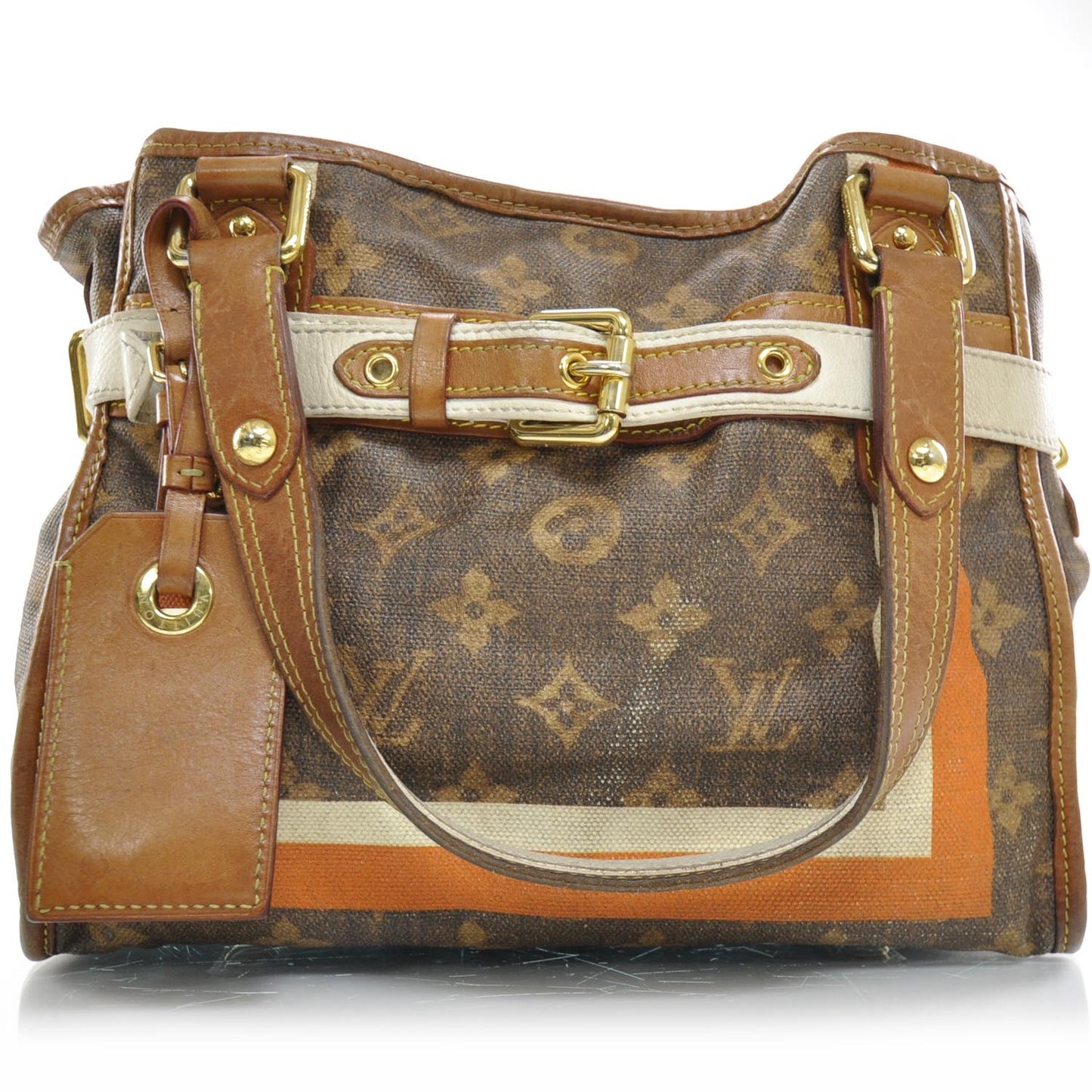 Monogram Rayures Tisse Sac PM