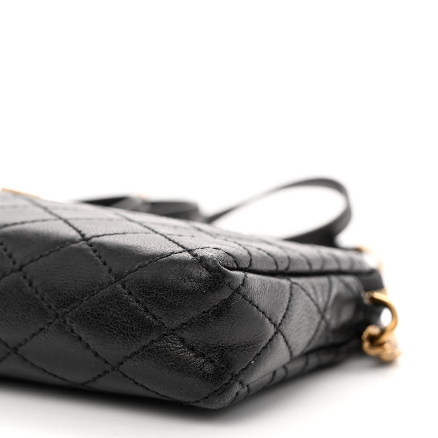 Saint Laurent Lambskin Quilted Gaby Zipped Pouch Black 10 of 10