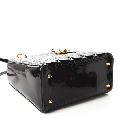 Christian Dior Patent Cannage Medium Lady Dior Black 5 of 11