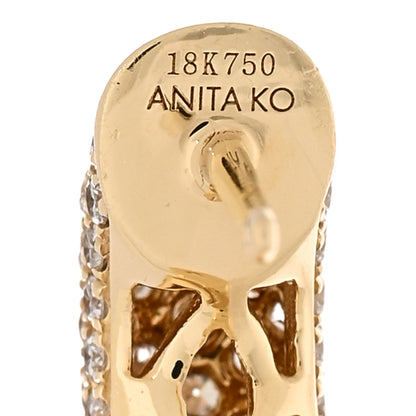 Anita Ko 18K Yellow Gold Diamond Cosmo Huggie Earrings 4 of 5