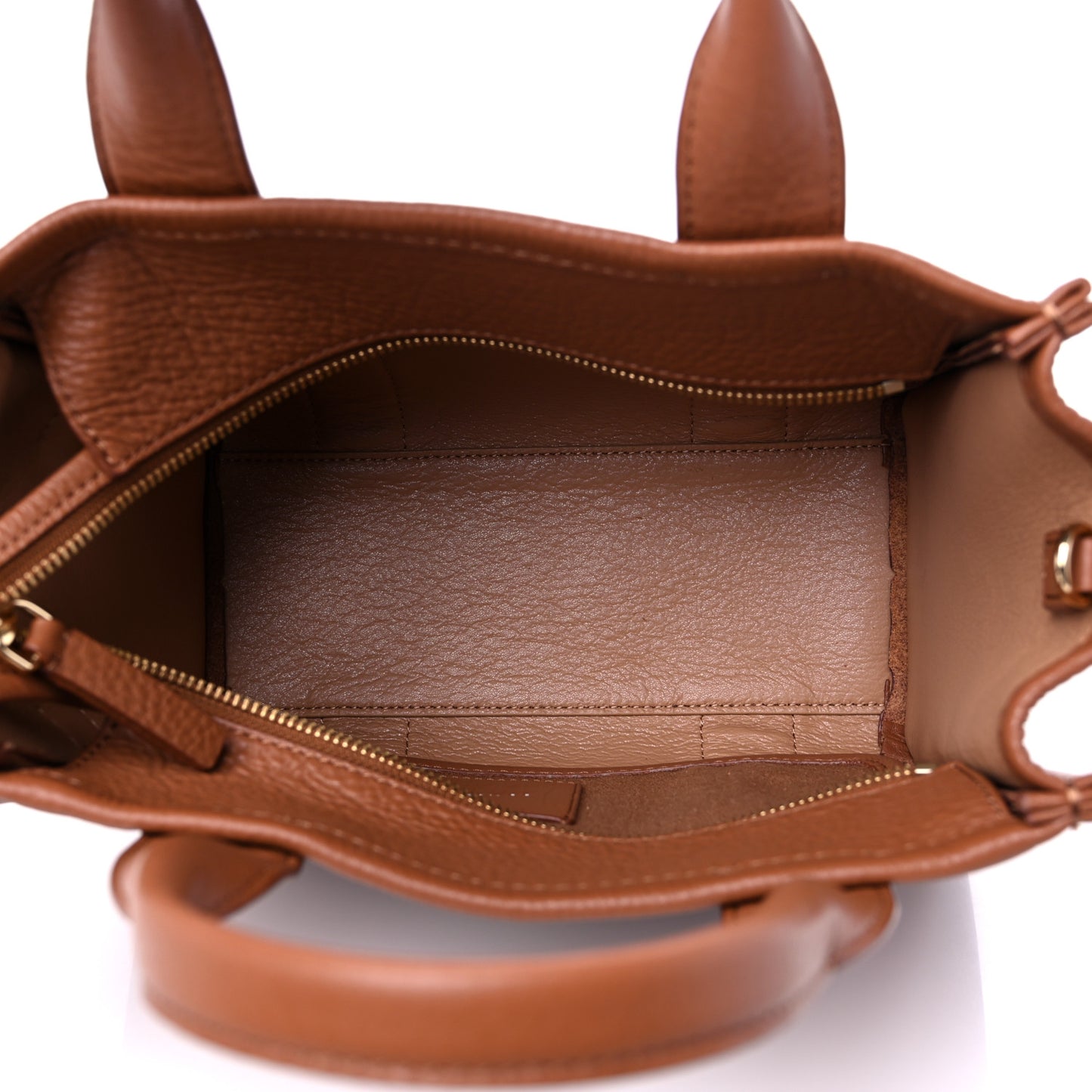 Grained Calfskin Small The Tote Bag Argan Oil