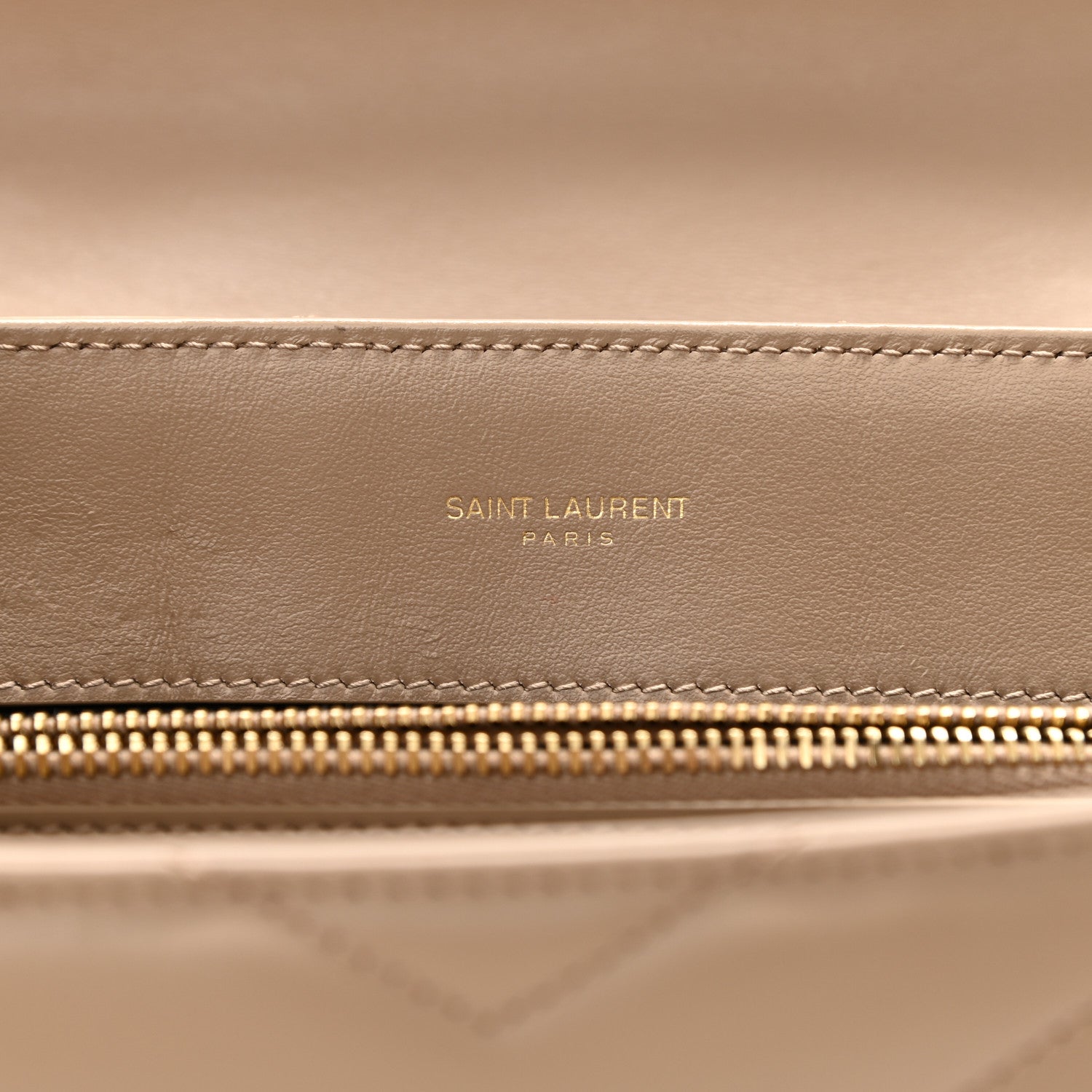 Saint Laurent Calfskin Y Quilted Monogram Medium Loulou Chain Satchel Dark Beige 6 of 12