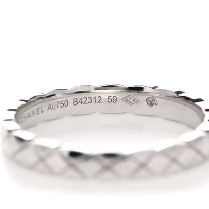 Chanel 18K White Gold Mini Coco Crush Ring 59 8.75 5 of 6