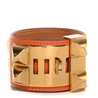 Hermes Epsom Collier De Chien CDC Bracelet Small Orange 3 of 7