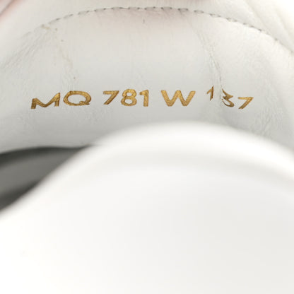 Valentino Garavani Patent Calfskin Womens Rockstud Open Sneakers 37 White Pink Orchid 8 of 9