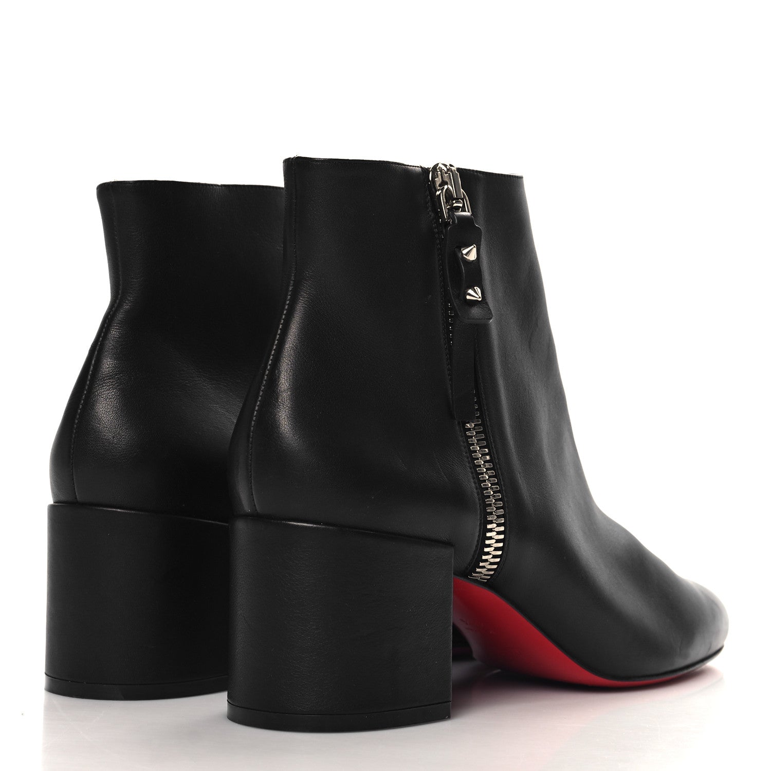 Christian Louboutin Calfskin Ziptotal 55 Ankle Boots 41.5 Black 5 of 9