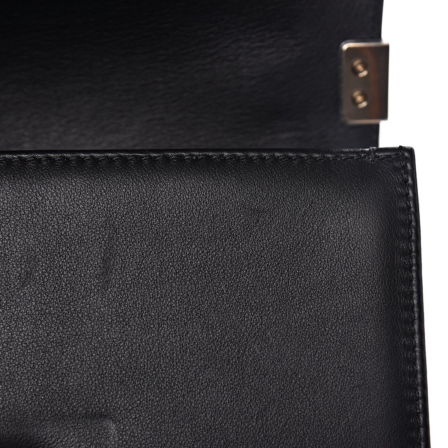 Chanel Calfskin Quilted Small Boy Top Handle Flap Black 9 of 12