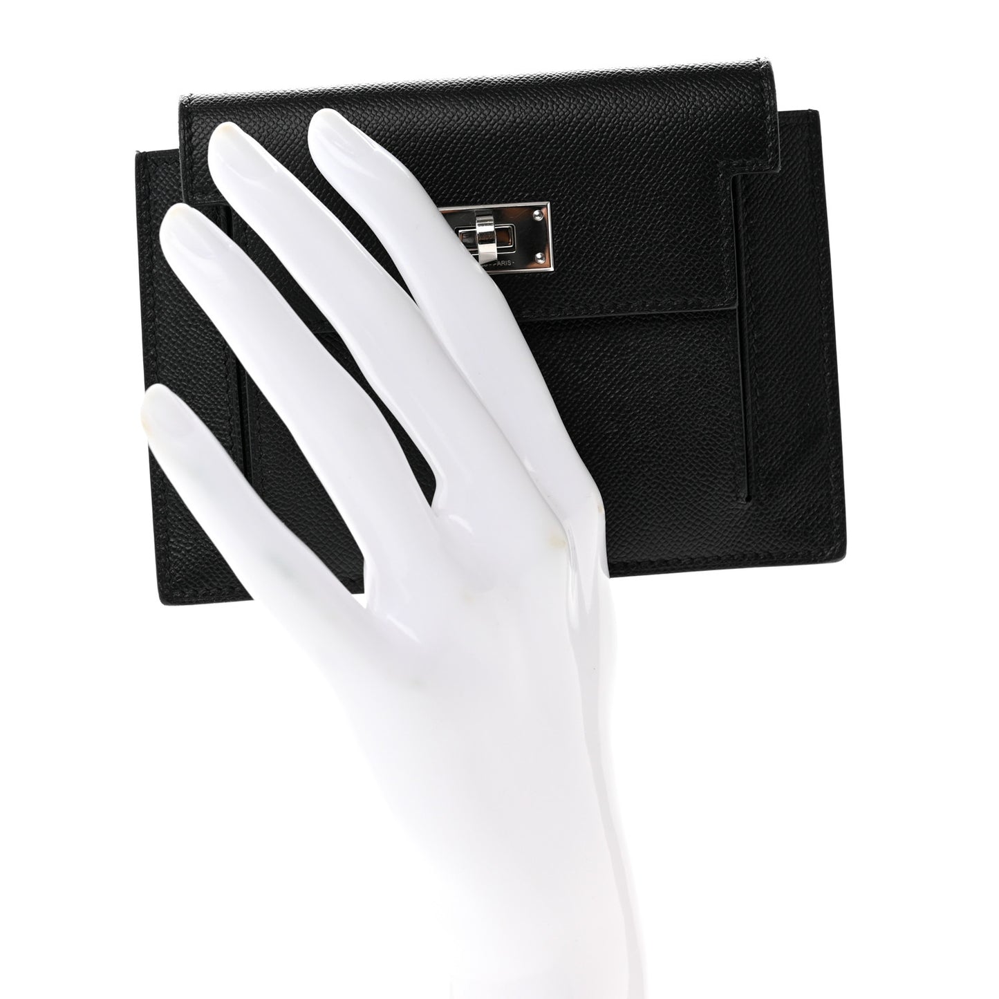 Epsom Kelly Pocket Compact Wallet Black