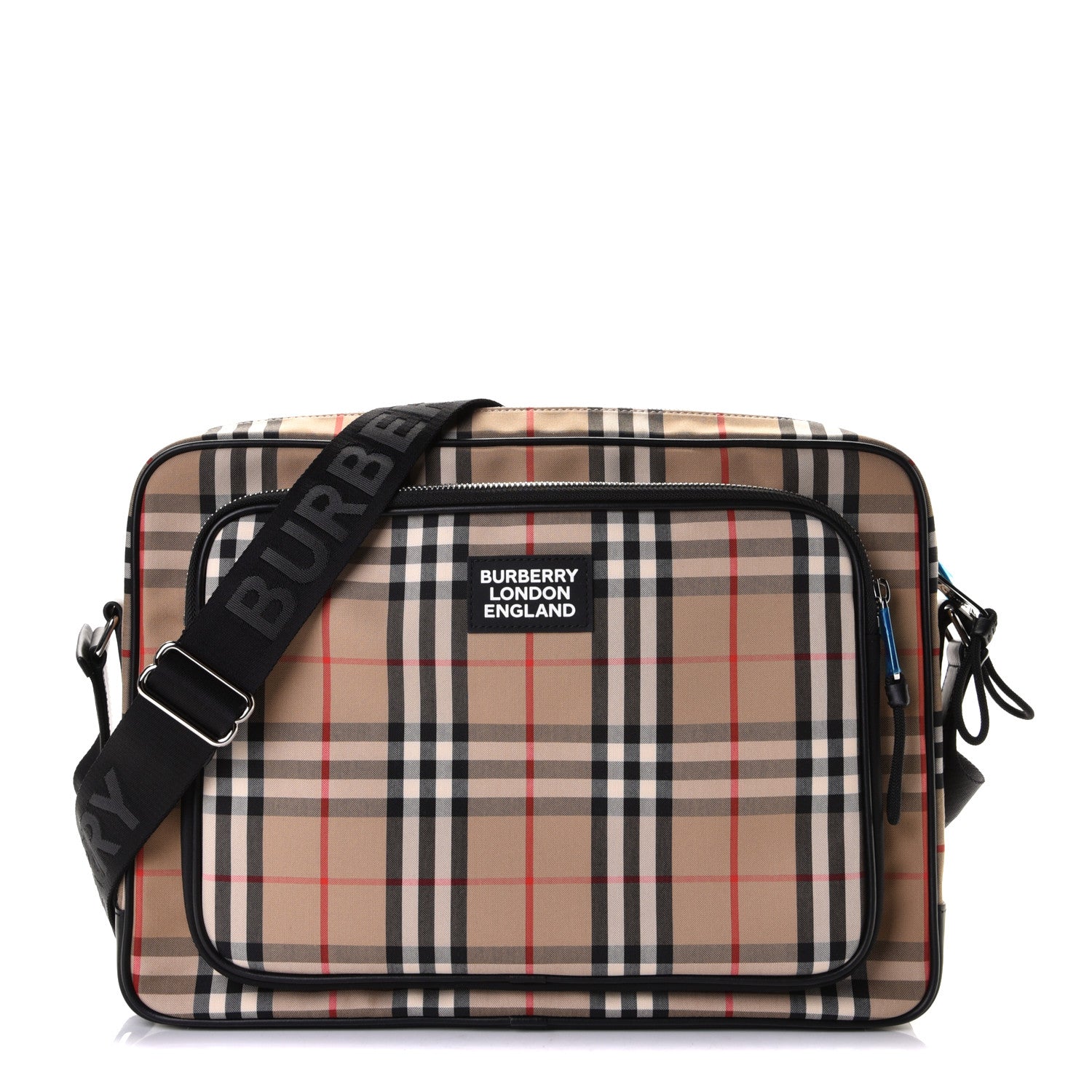 Burberry Vintage Check Calfskin Marlon Messenger Bag Archive Beige 1 of 5