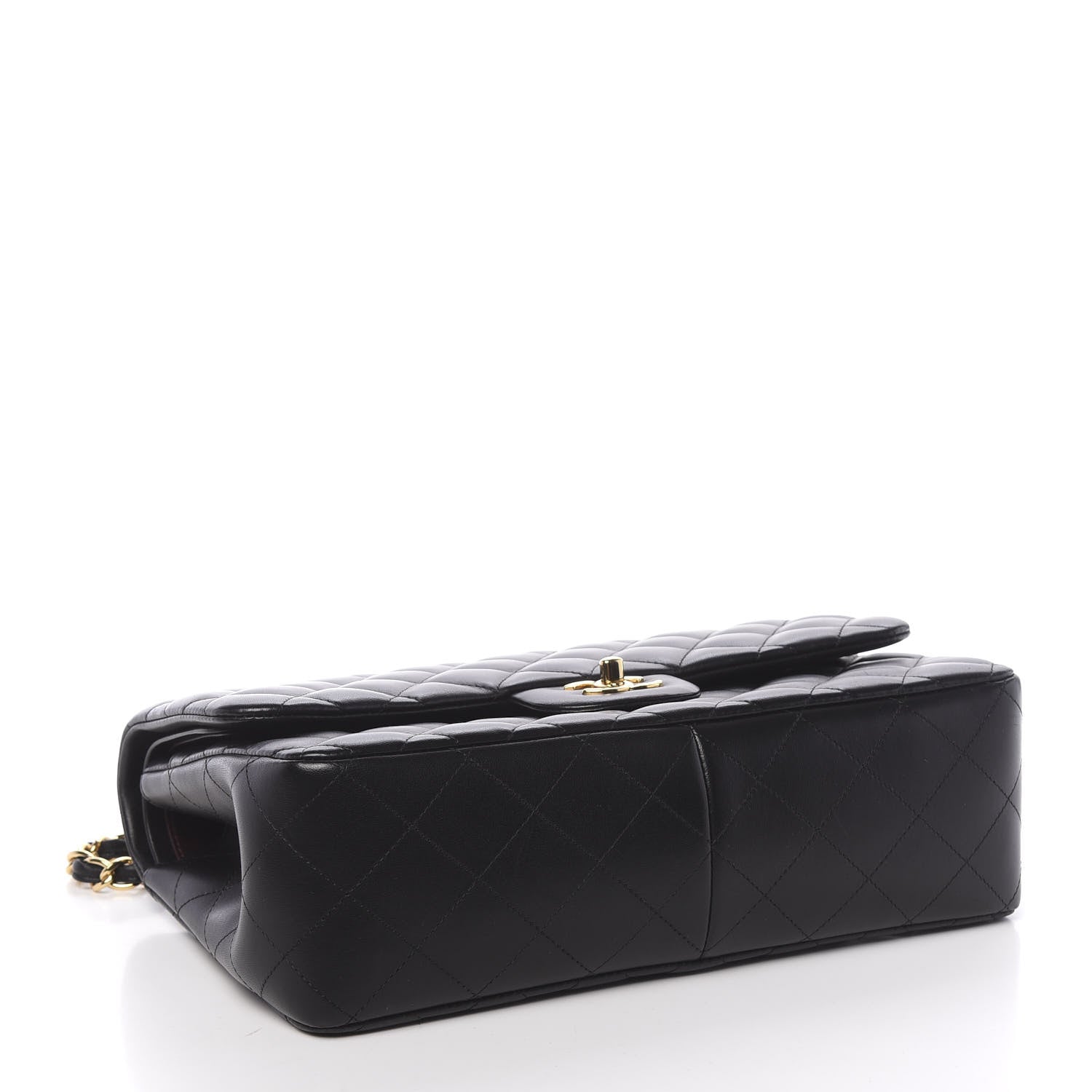 Chanel Lambskin Quilted Jumbo Double Flap Black 4 of 13