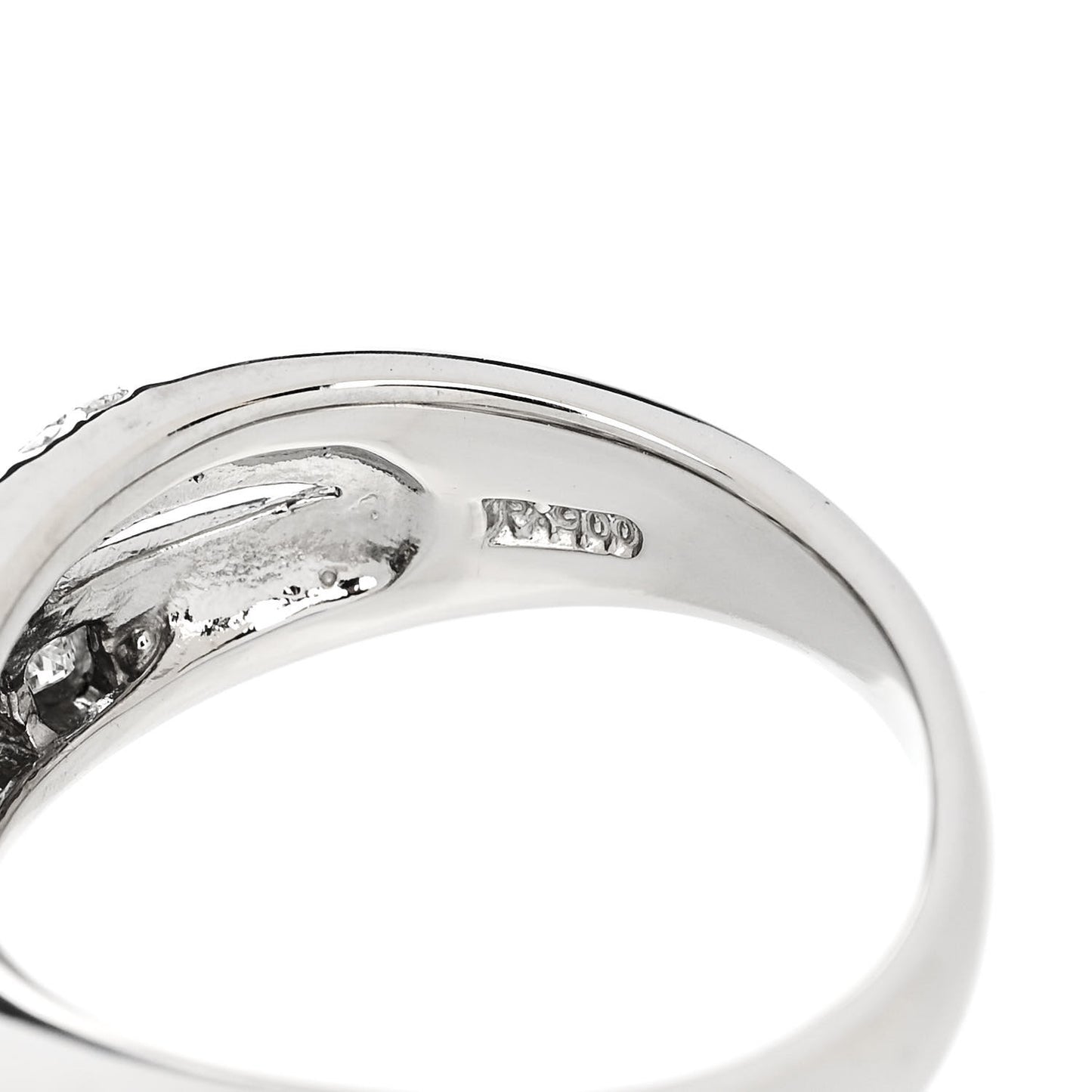 Platinum Diamond 1.20ctw Crossover Band Ring  52 6