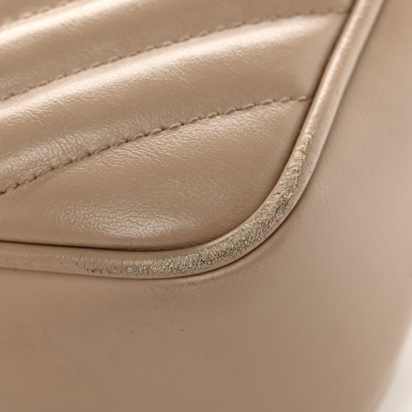 Calfskin Matelasse Monogram Lou Camera Bag Dark Beige