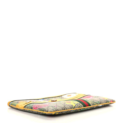 Gucci GG Supreme Monogram Flora Large Ophidia Pouch Clutch Beige Multicolor Crop 4 of 9