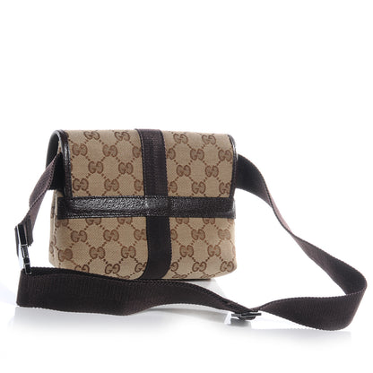 Gucci GG Monogram Buckle Belt Bag Dark Brown 3 of 8