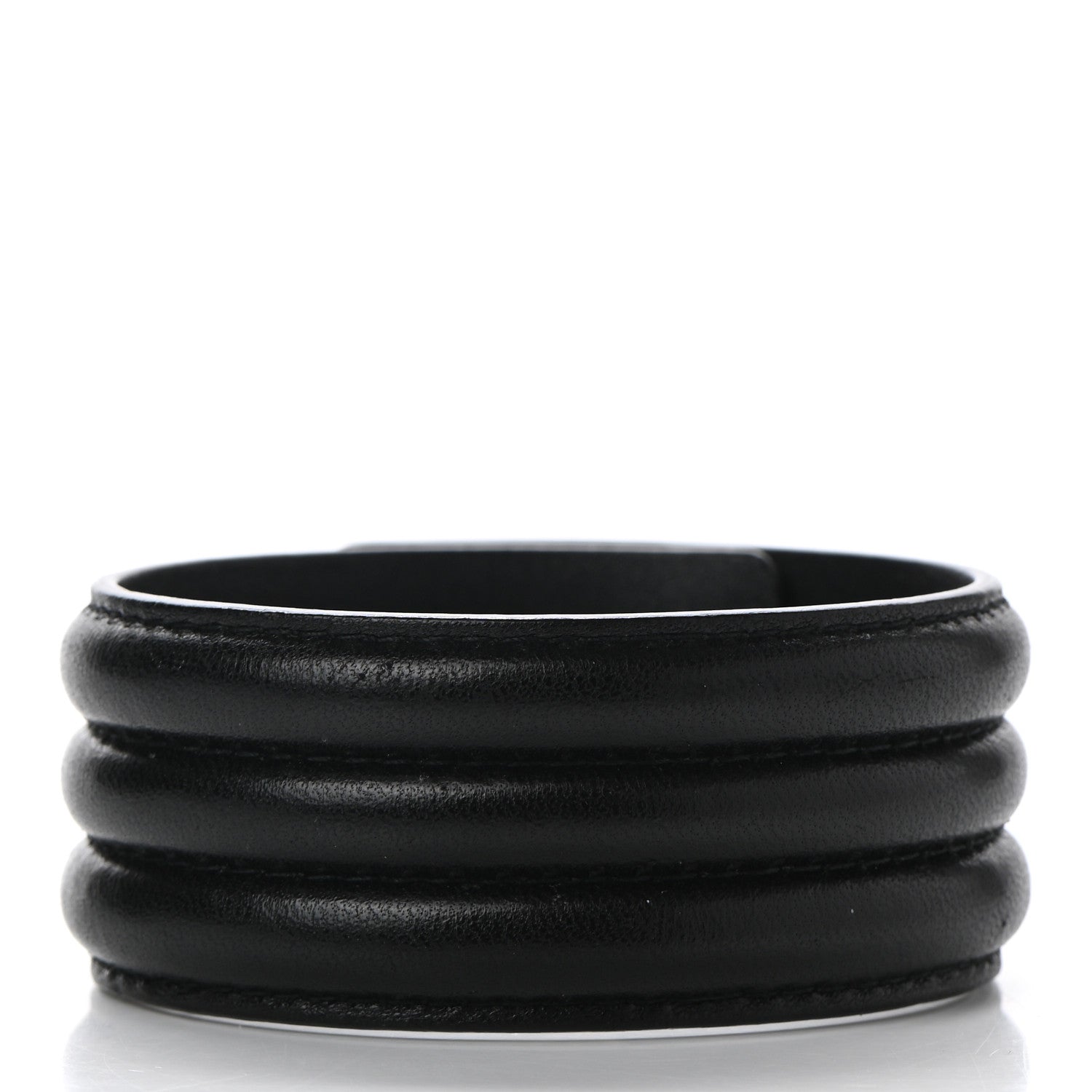 Chanel Calfskin CC Boy Bracelet L Black 3 of 6