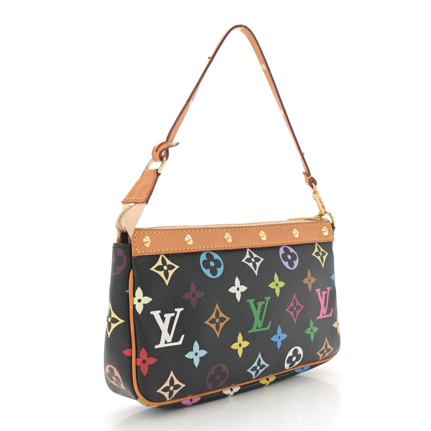 Monogram Multicolor Pochette Accessories Black