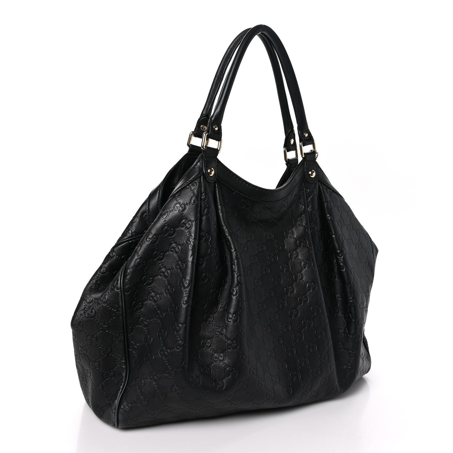 Guccissima Vitello Tender Large Sukey Tote Black