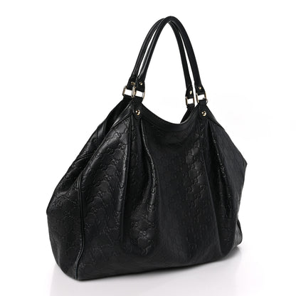 Gucci Guccissima Vitello Tender Large Sukey Tote Black 3 of 14