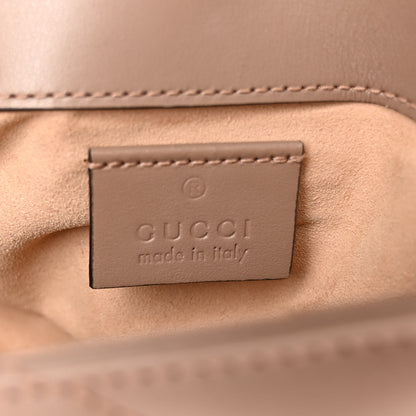 Gucci Calfskin Matelasse Super Mini GG Marmont Shoulder Bag Porcelain Rose 6 of 10