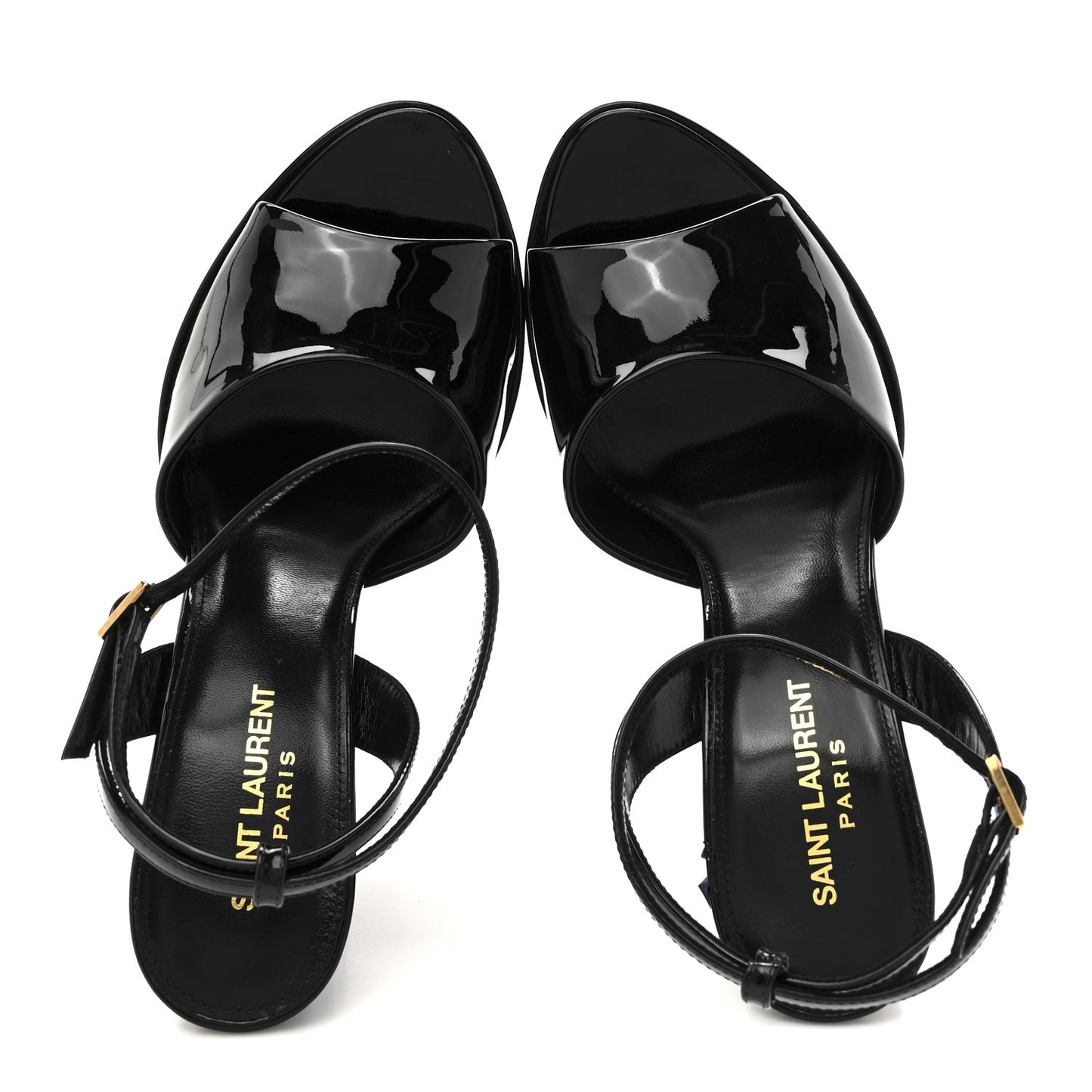 Patent Jodie 95 Platform Sandals 38.5 Black