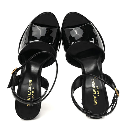 Saint Laurent Patent Jodie 95 Platform Sandals 38.5 Black 2 of 10