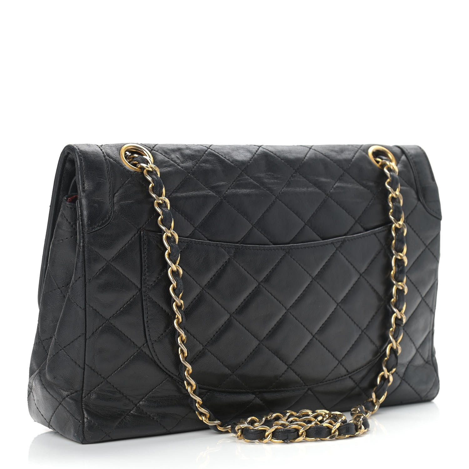 Chanel Lambskin Quilted Medium Double Flap Black 2 of 17