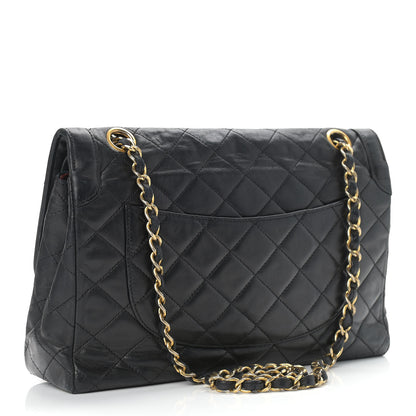Chanel Lambskin Quilted Medium Double Flap Black 2 of 17