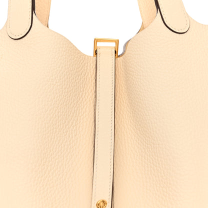 Hermes Taurillon Clemence Picotin Lock 22 MM Nata 8 of 11